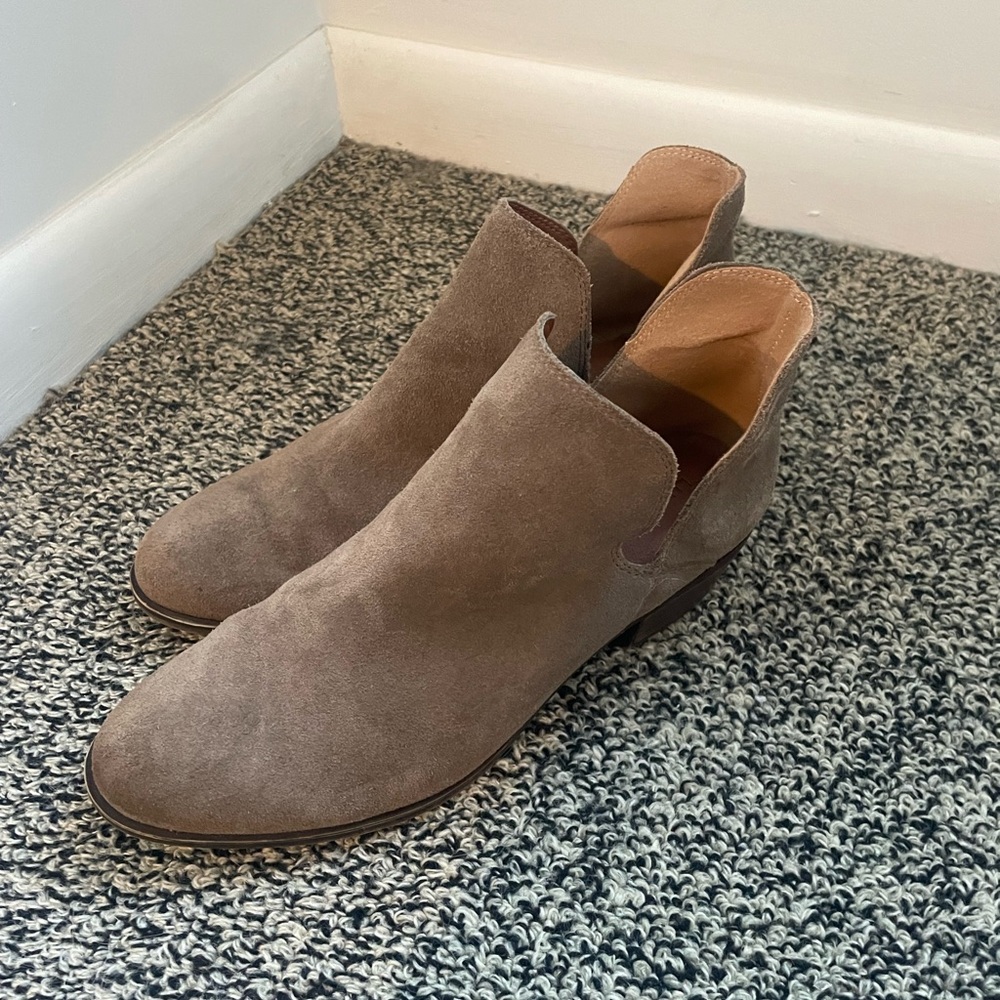 Lucky Brand Brown Suede Fall Booties Women’s Size 8.5 - Picture 1 of 6